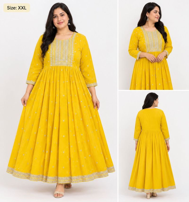 Beautiful Yellow Ethnic Gown