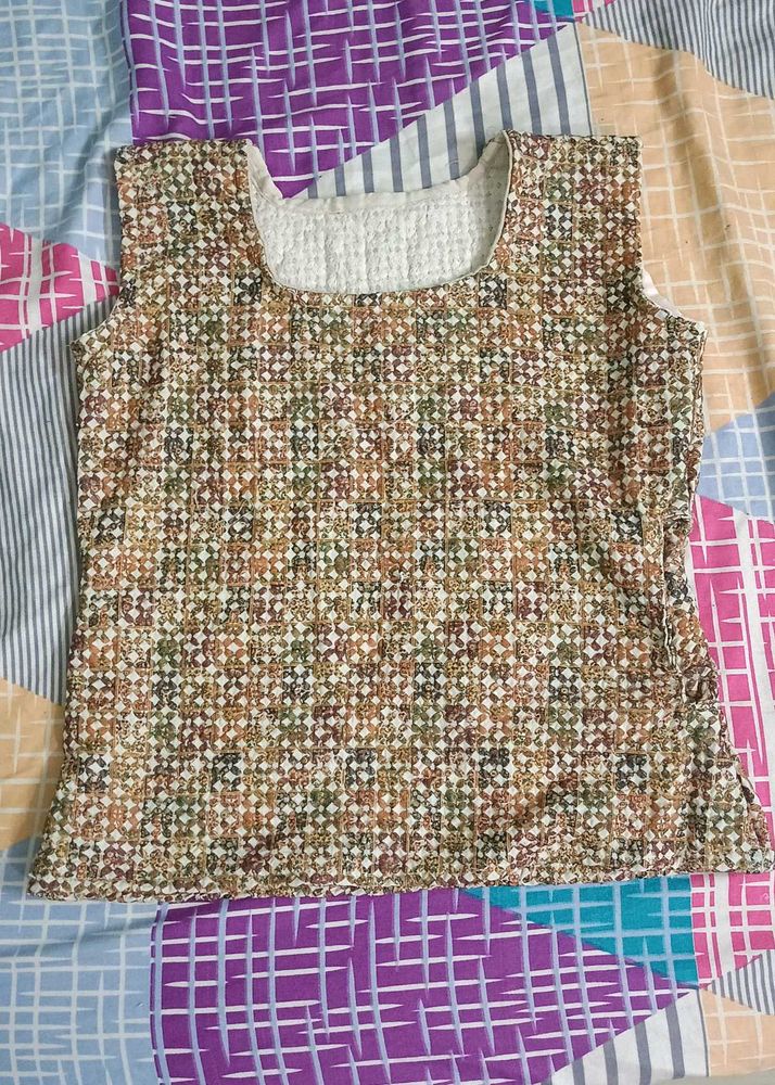 Unique Pattern short kurti top hand made