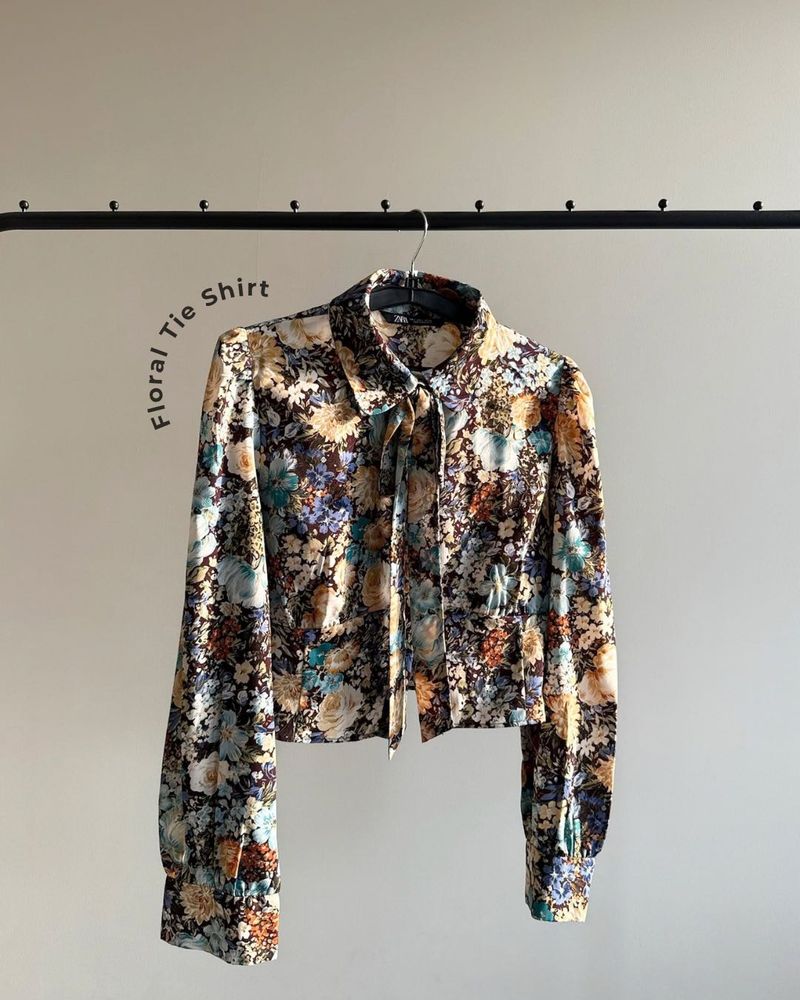 Floral Tie Shirt