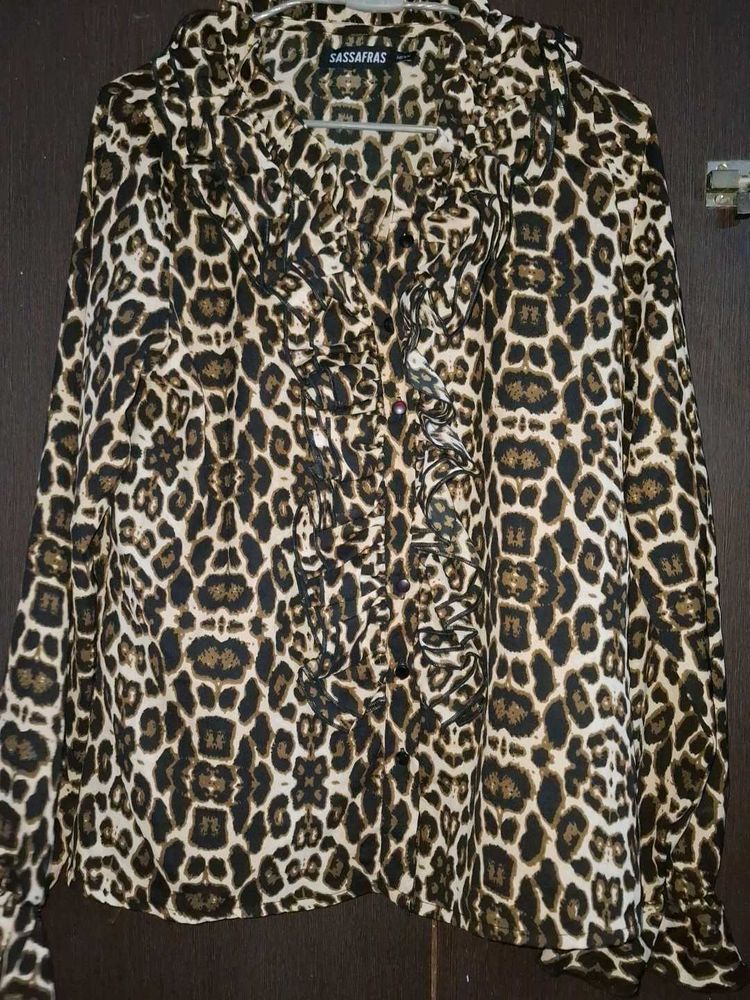 Leopard print shirt for women