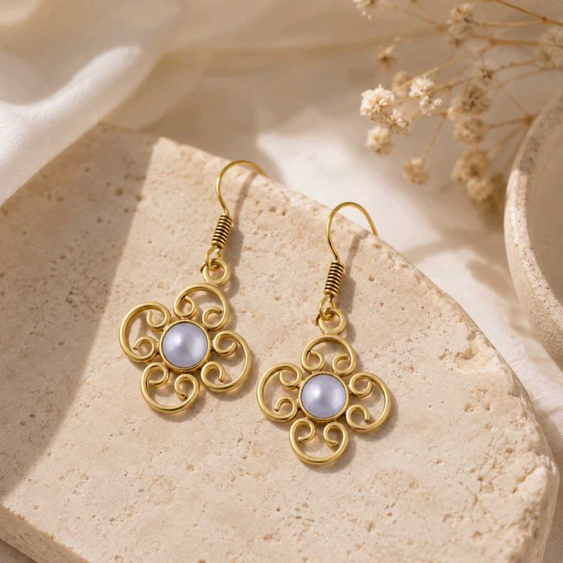 real Pearl Drop Earrings