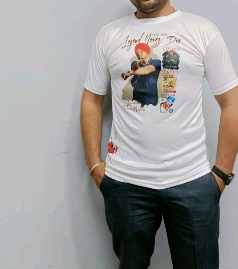 Sidhu Moose Wala Print Tshirt