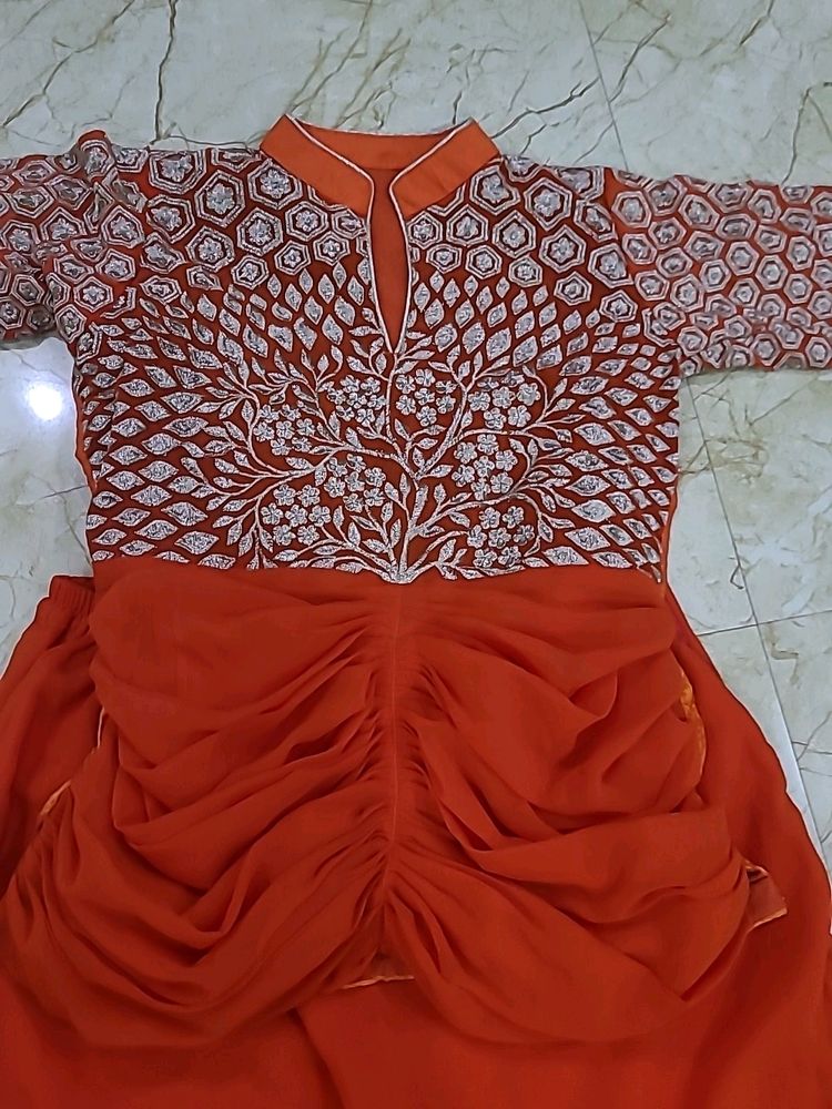 Designer Kurti Top And Pant Set For Party