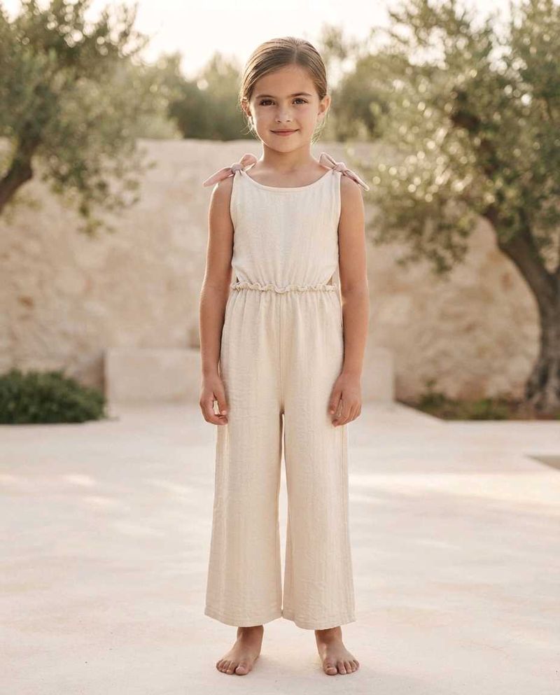 Cream Linen Jumpsuit