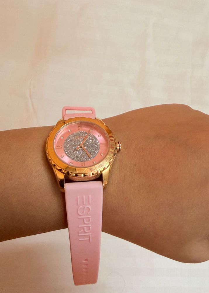 Original Esprit Women's Pink Watch NEW unused