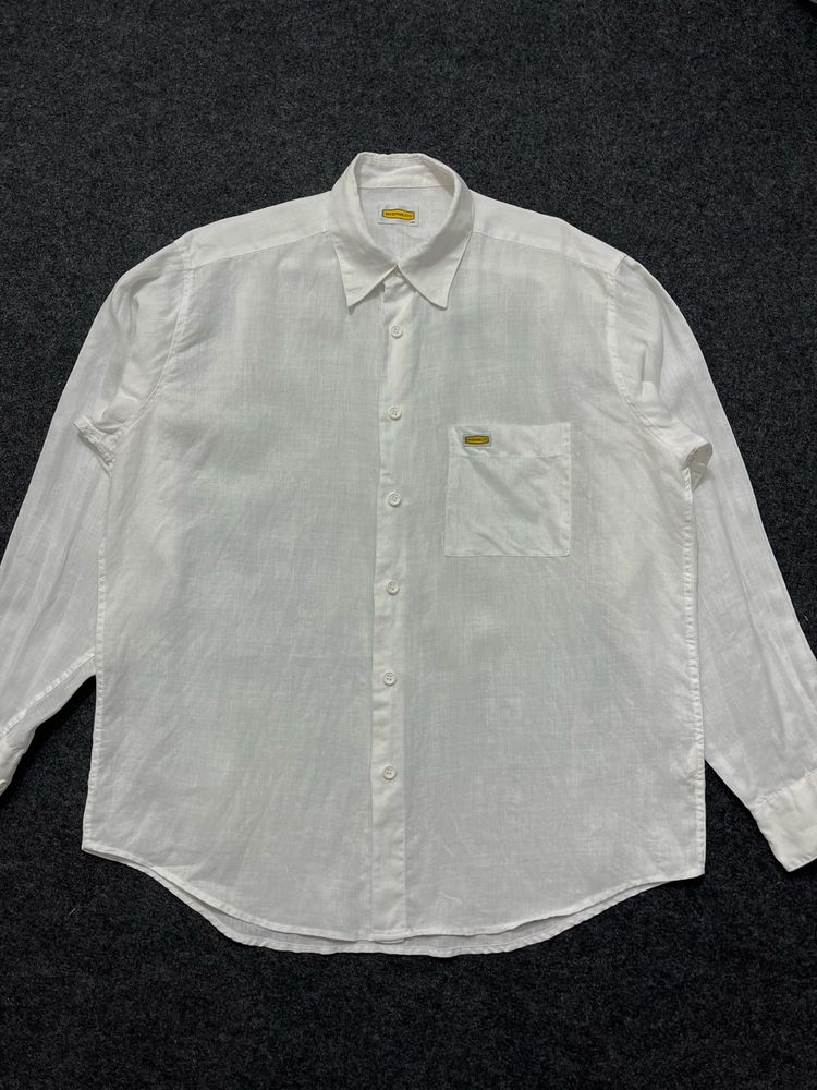 Men's White Linen Shirt