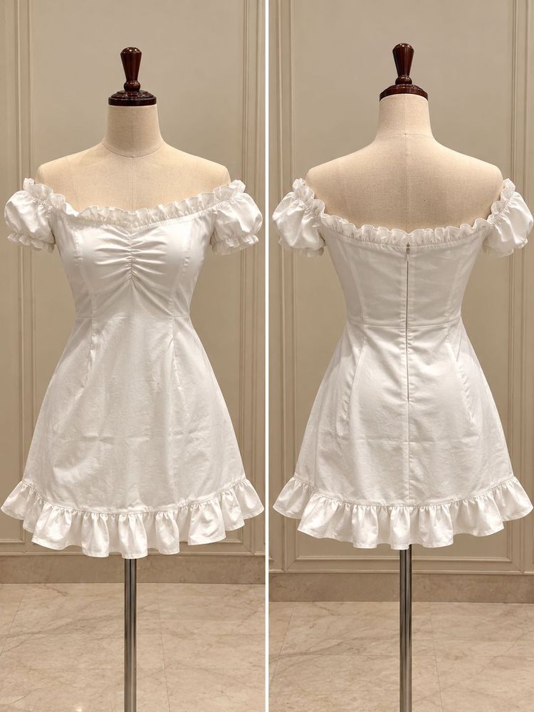 Off-Shoulder Ruffle Mini Dress