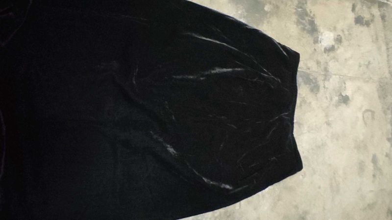 Elegant Black Velvet Gown