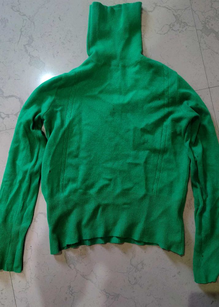 Green Turtleneck Sweater