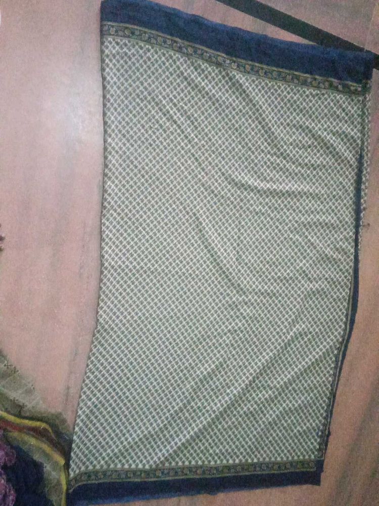 Elegant Green &amp; Blue Saree