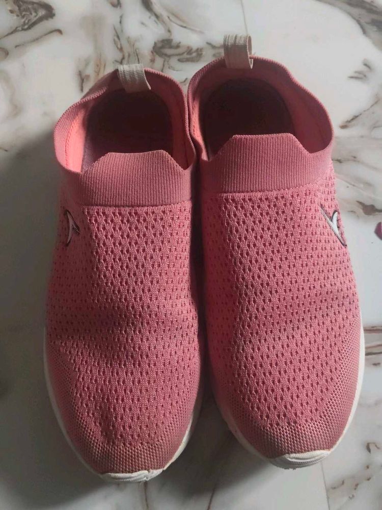 Comfortable Pink Slip-On Sneakers