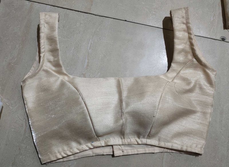 banglore satin backless sleevless blouse