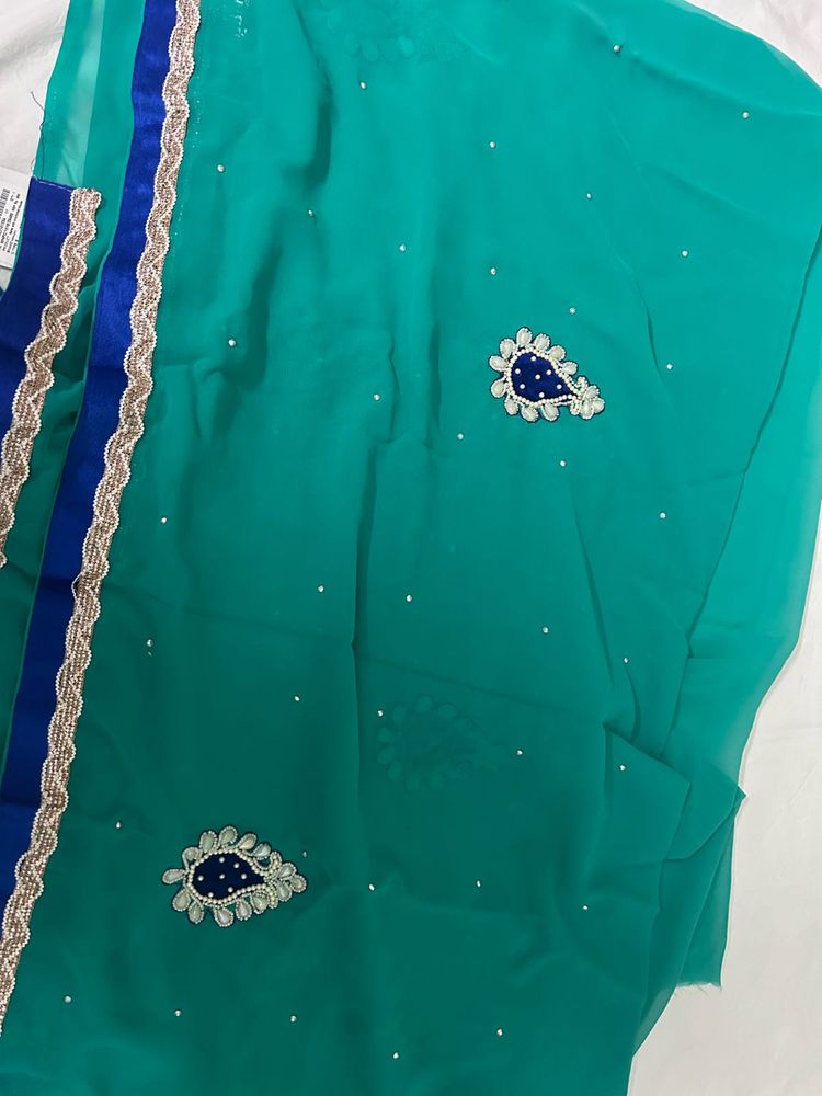 Mint Green Saree Brand New with Tag