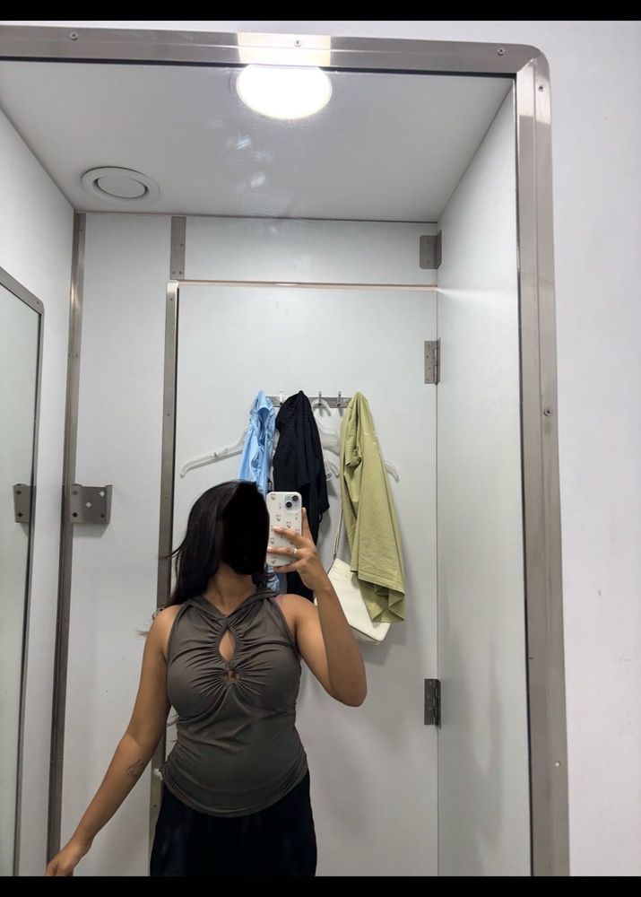 Stylish Cut-Out Halter Neck Top