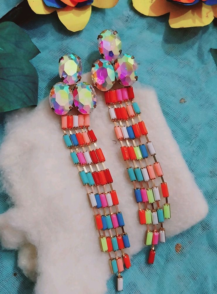 Western Multicolor Dangle Earing😍