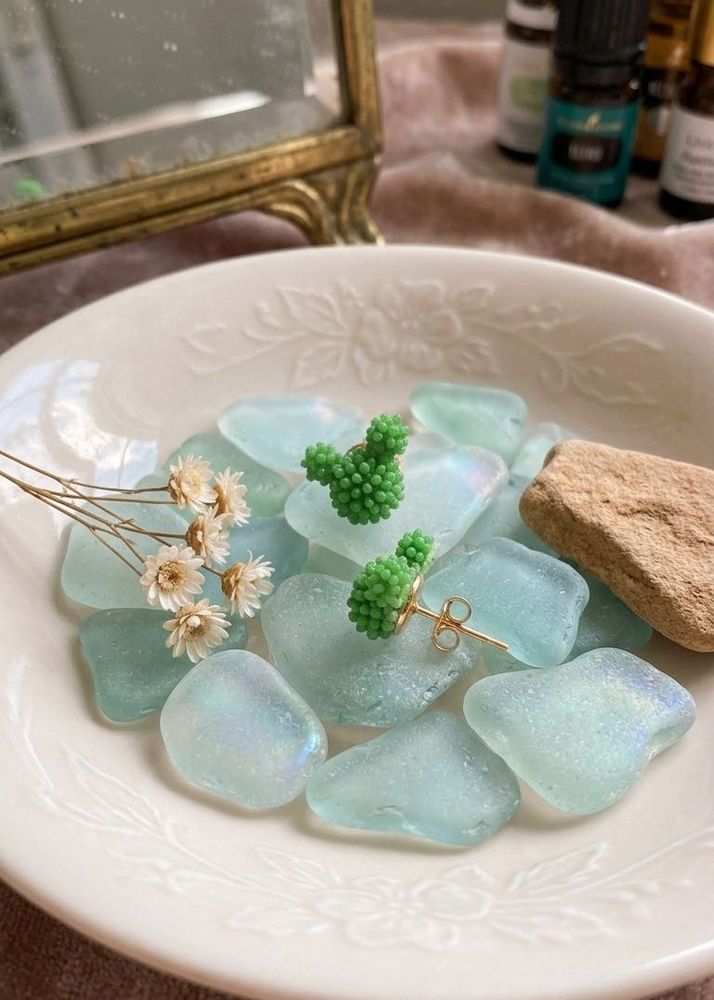 New Cute Beaded Cactus Mickey Stud Earrings
