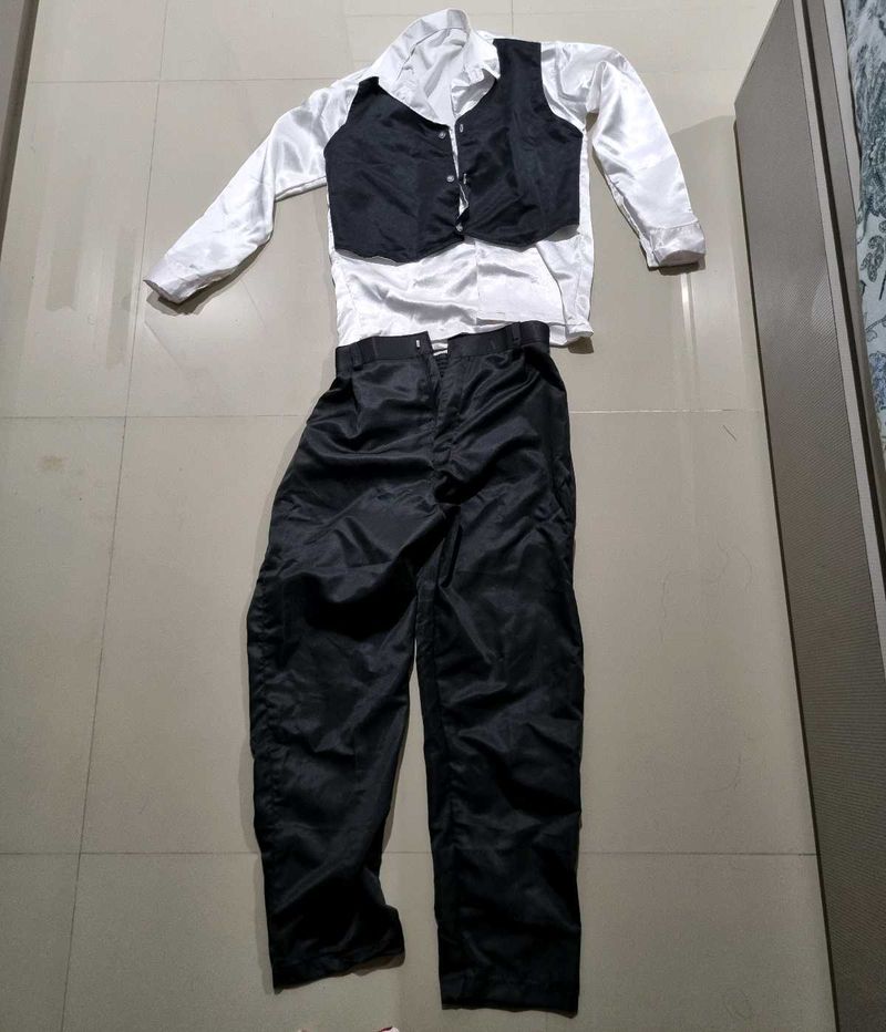 Kids Shirt with attached Vest &amp; Pants Set