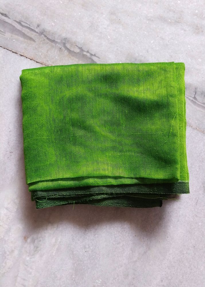 ❗ CHECK DESCRIPTION ❗Handloom Blouse Piece (Parrot Green)