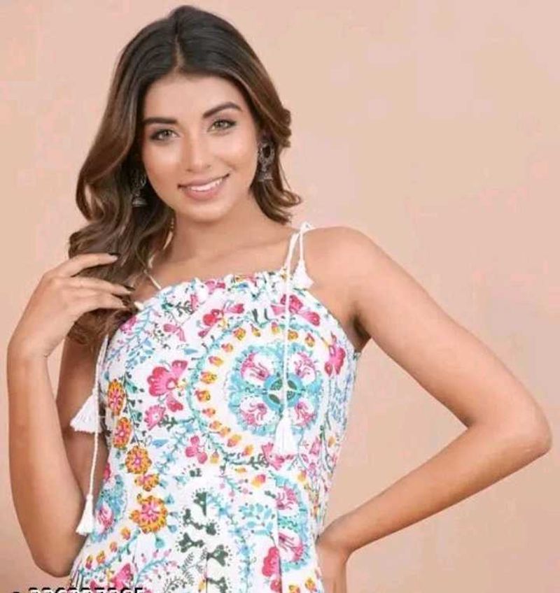 Boho Floral Print Summer Dress