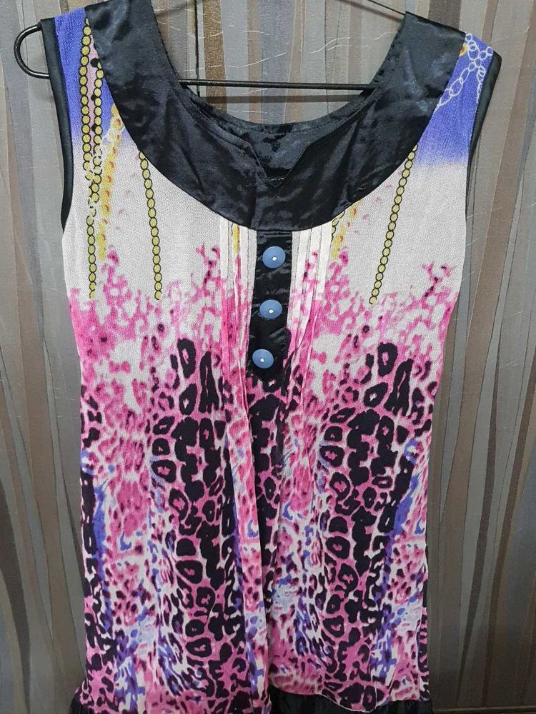Multi colored Round Neck Top