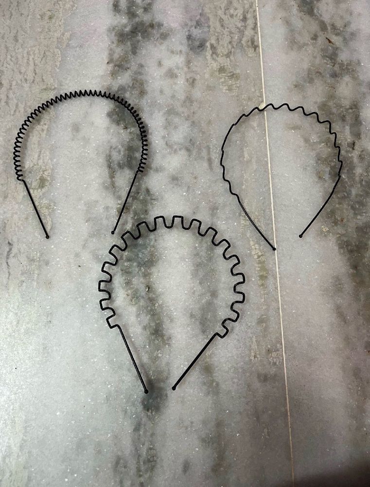 New Set of 3 Metal Headbands