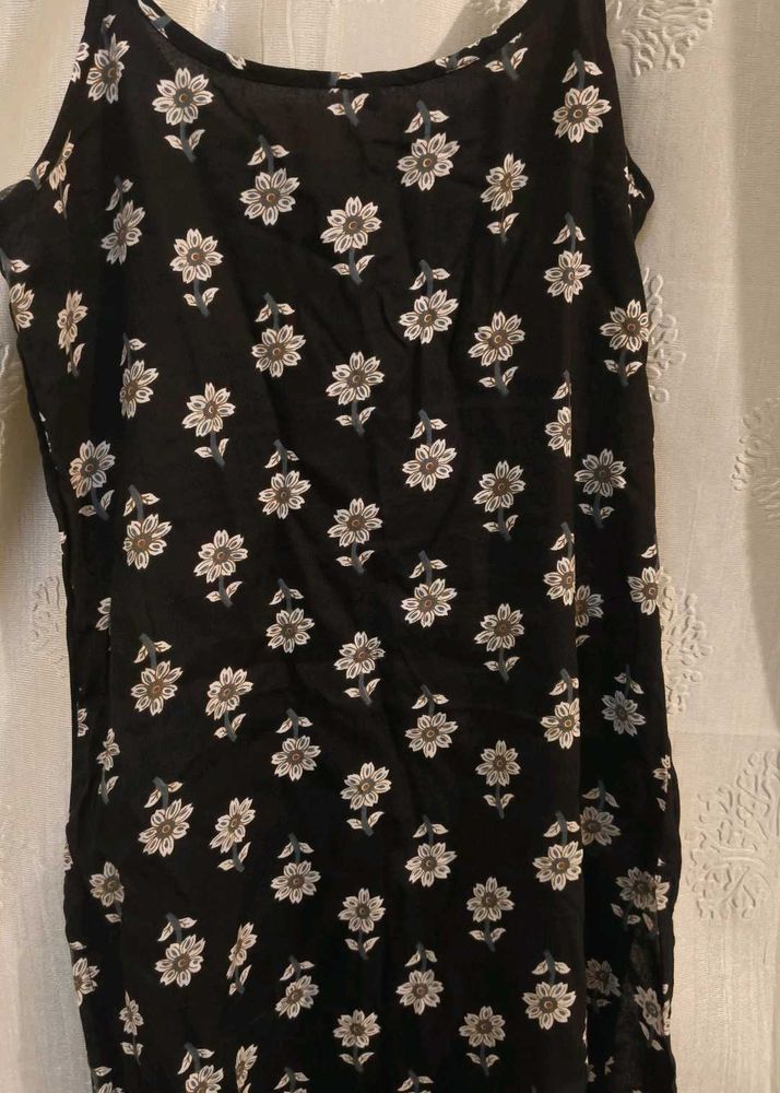 Black Floral Printshort kurti