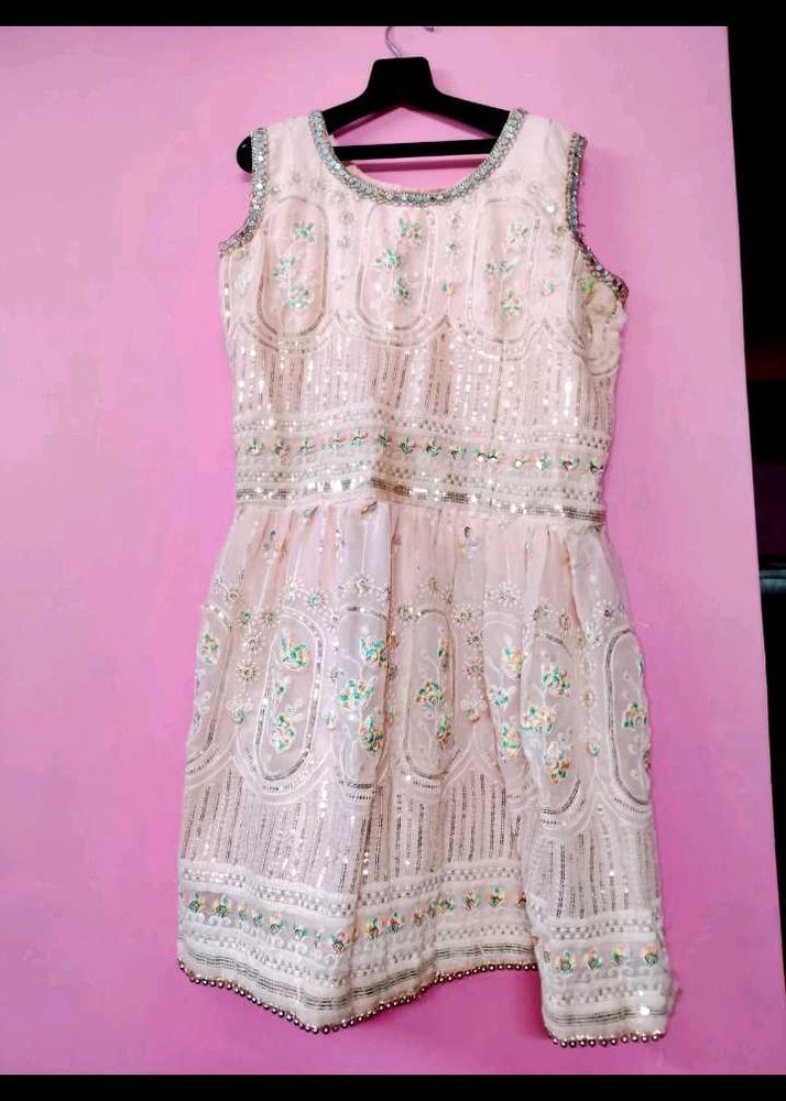 Embroidered Baby pink Suit Sharara set