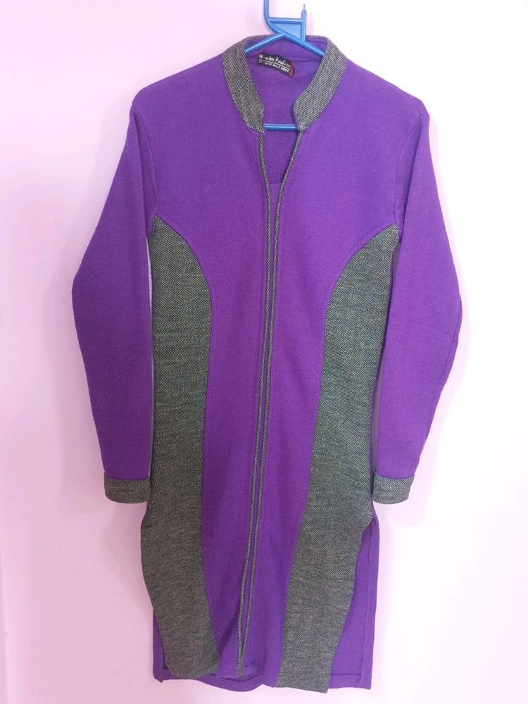Purple Zip-Up Tunic