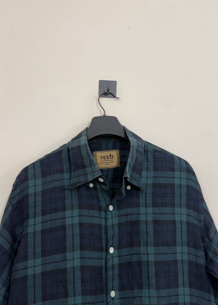 Men's Plaid Button-Up Shirt