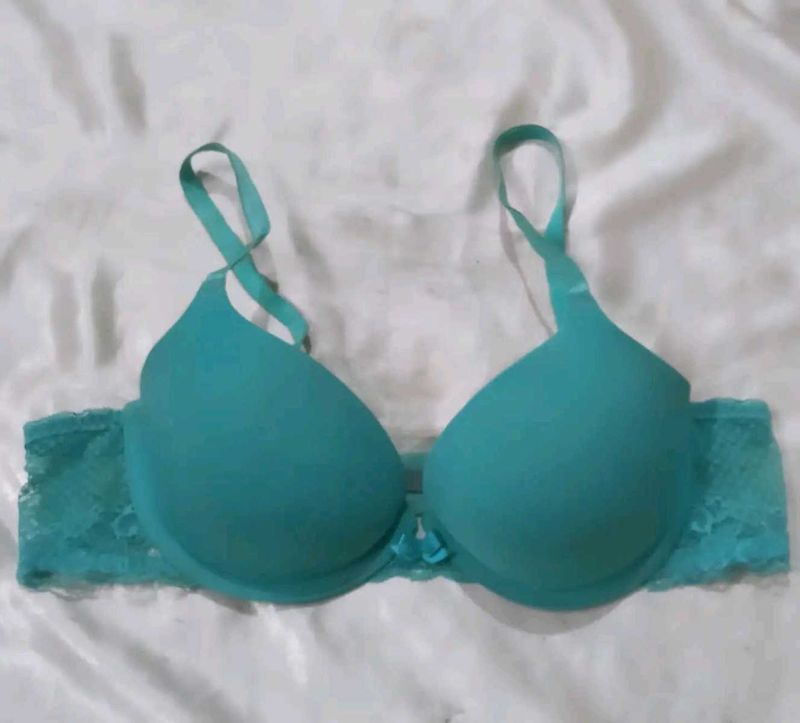 Teal Lace  Push-Up Bra