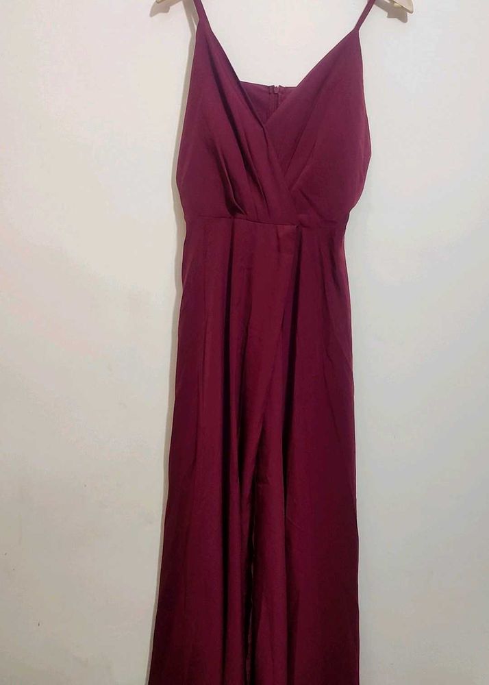 Maroon Long Dress For 36 Bust