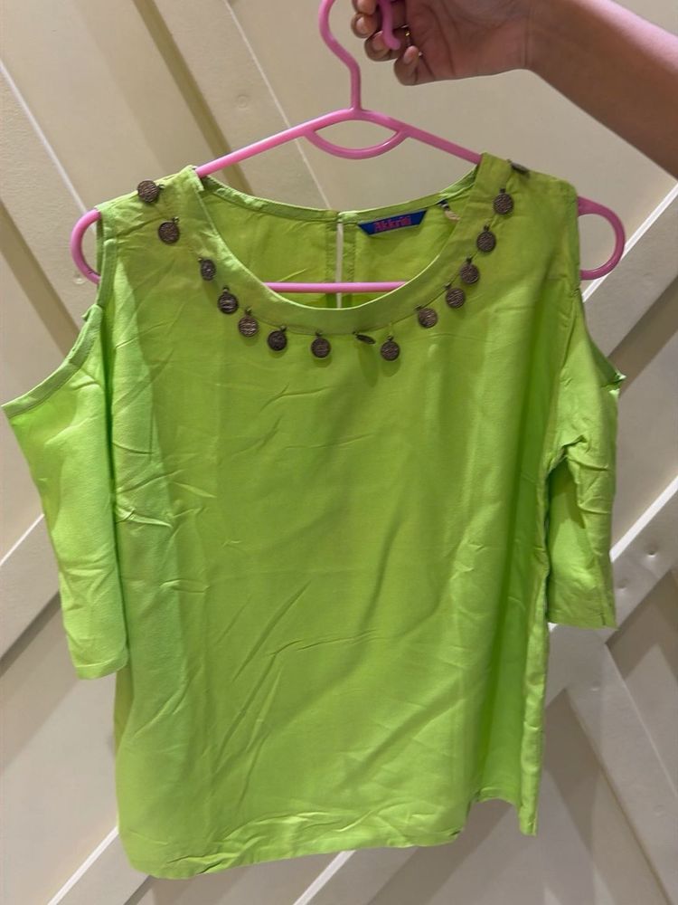 Cold Shoulder top with Embellishment