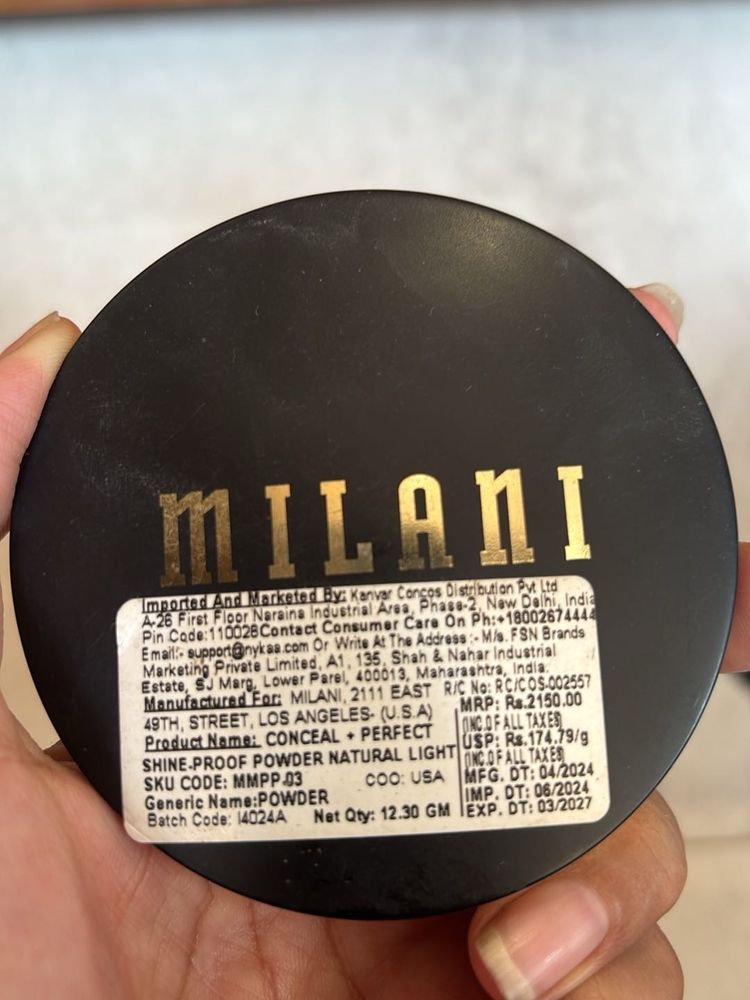 Milani Shine-Proof Powder Natural Light