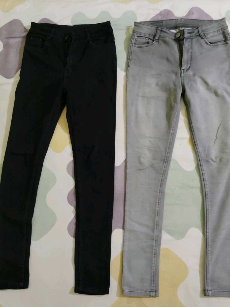 Stylish Black &amp; Grey Jeans