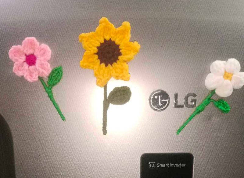 Handmade Crochet Flower Magnets