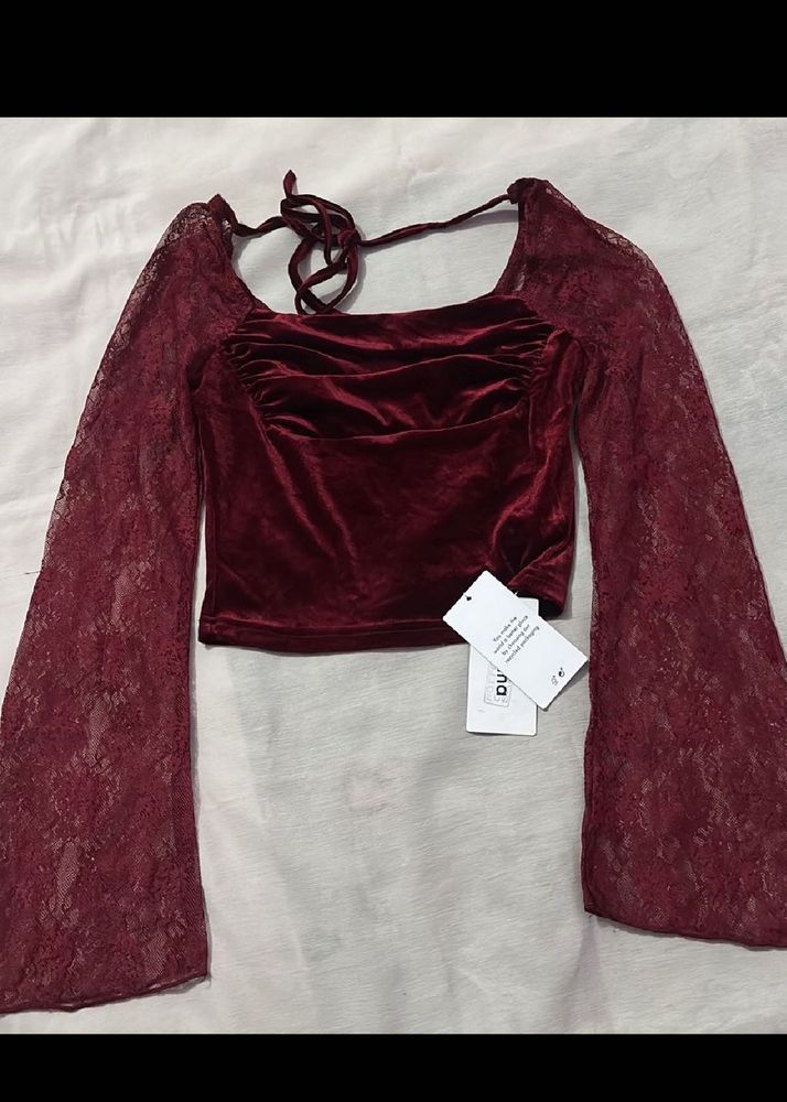 Red Lace Top