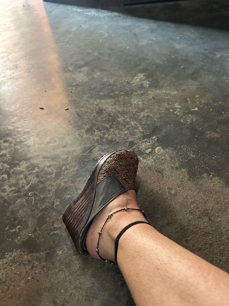 Stylish Brown Wedge Sandals