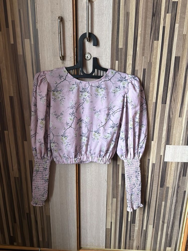 Floral Print Crop Top