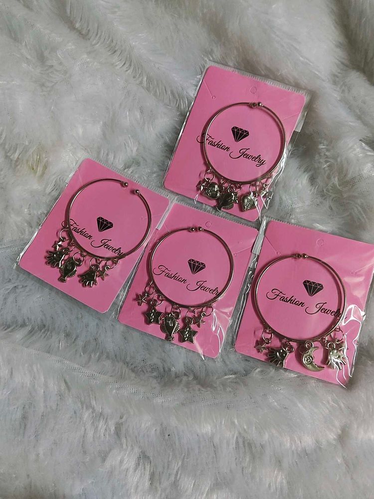 Boho Charm Bangles - Set of 4