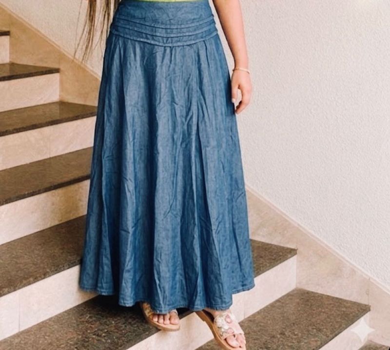 Blue Maxi Skirt