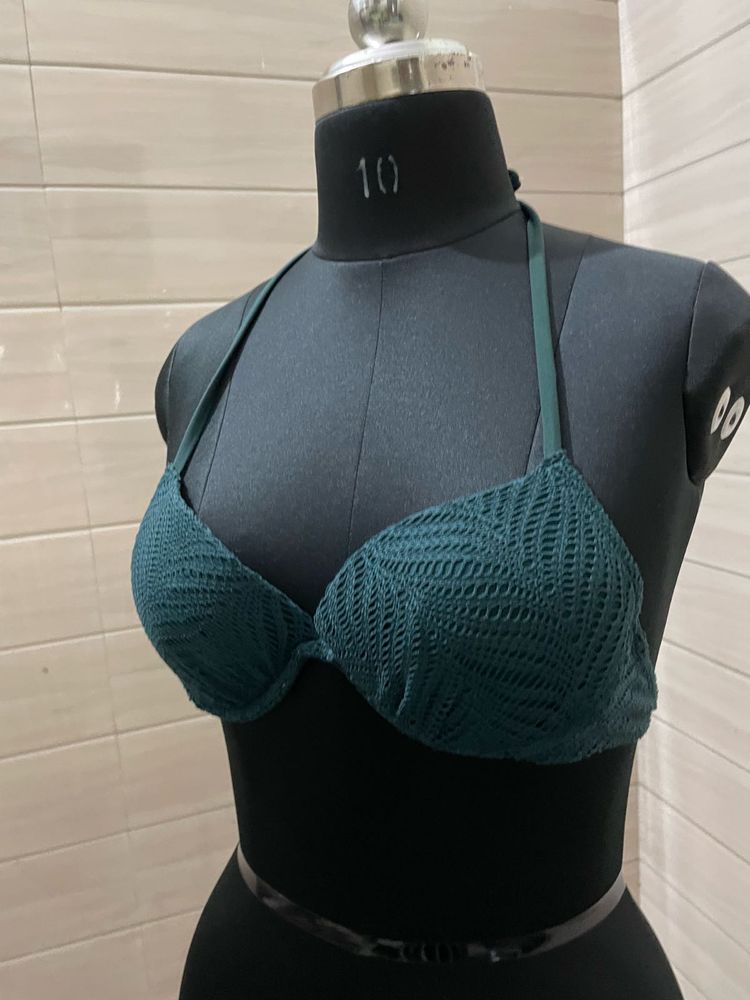 H&amp;M Green Bikini Top