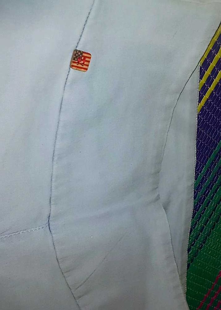 Blue Jeans with American Flag Pin