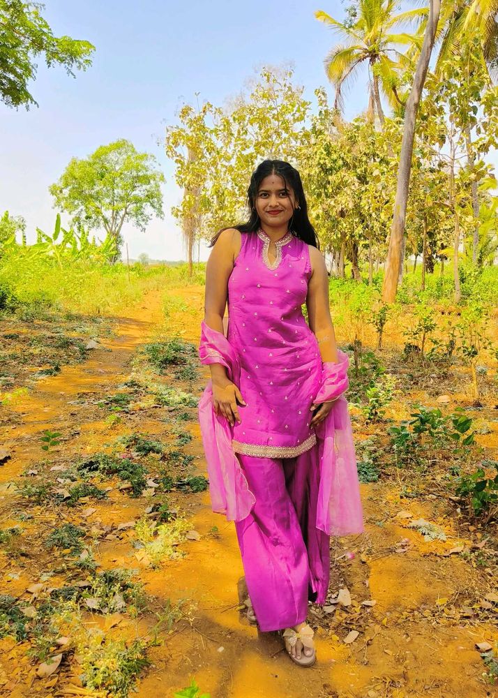 Vibrant Pink Kurta Set with Dupatta