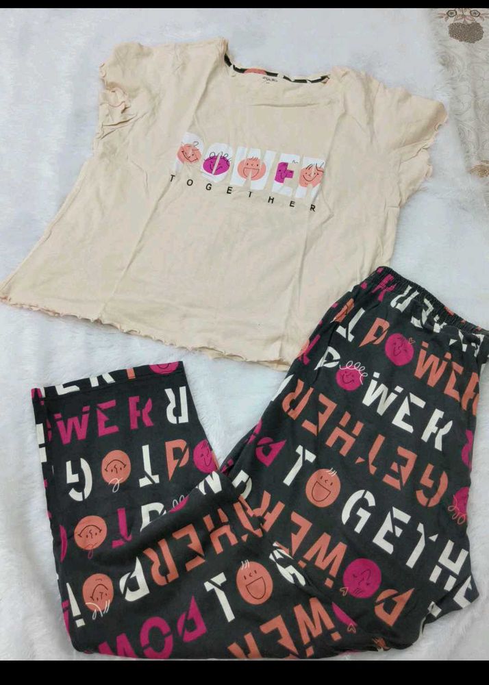 Cute Smiley Face Pajama Set