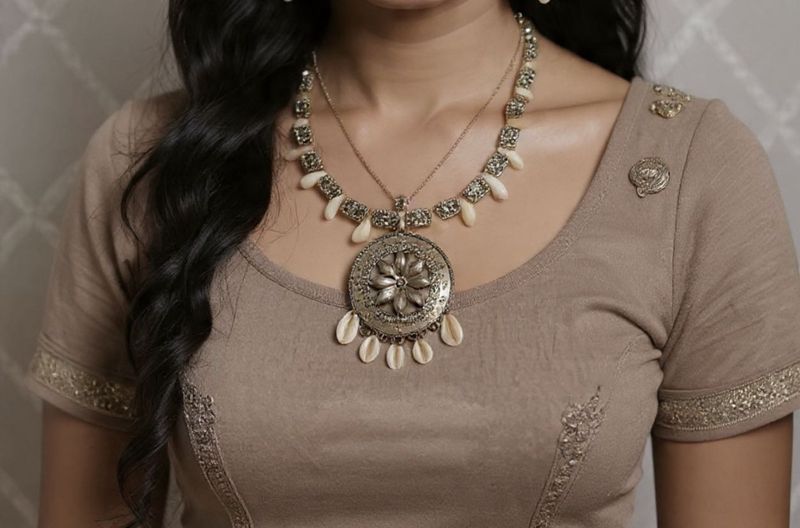 Boho Cowrie Shell Necklace &amp; Earring Set