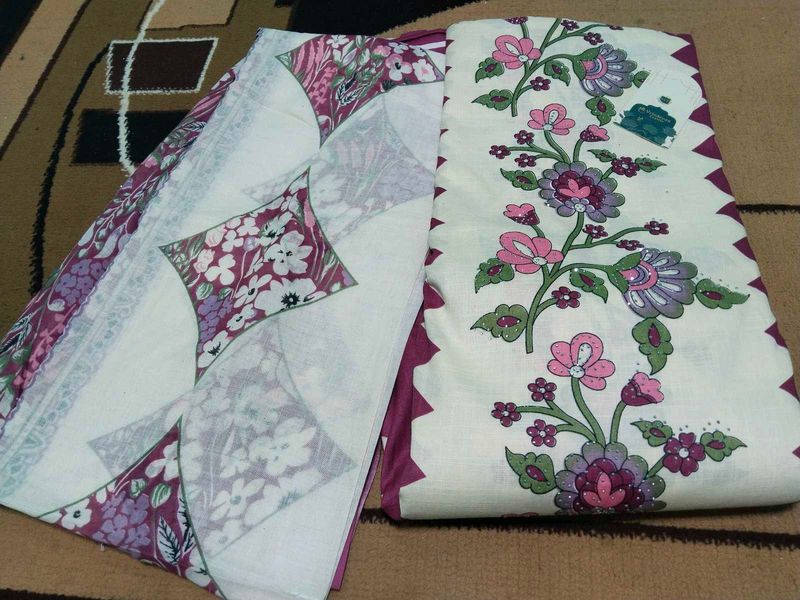 Beautiful Floral Kurta Set Material(set of 1)
