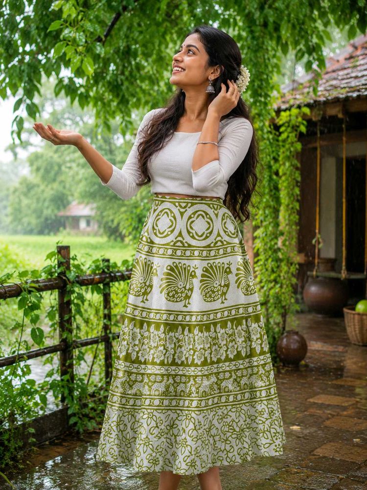 Beautiful Printed Ethnic Skirt