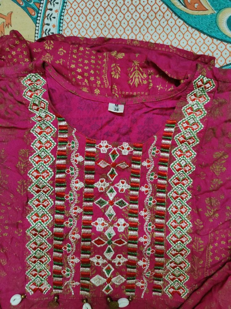 pink sharara set