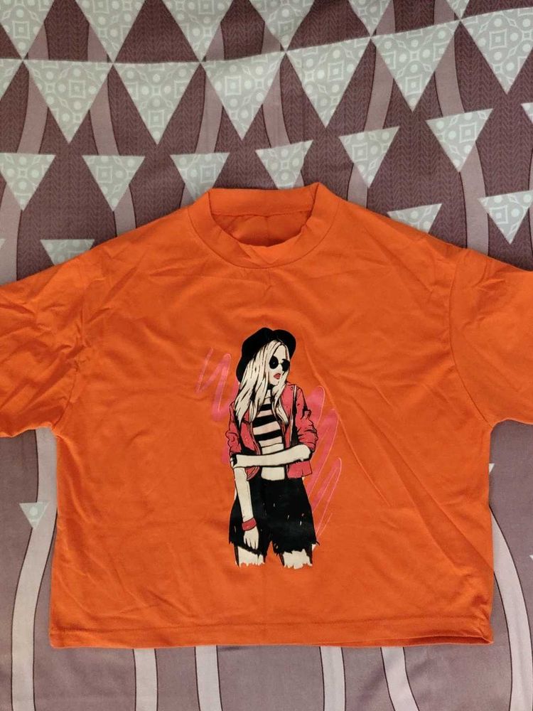 Orange Graphic Tee