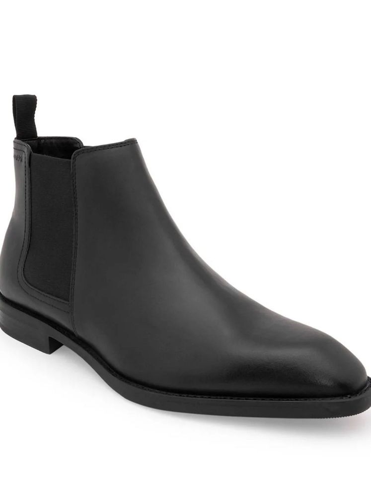 Men's Black Leather Chelsea Boots